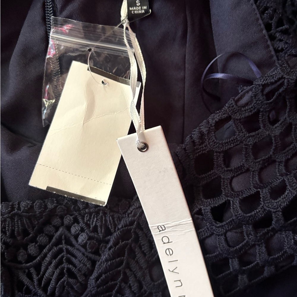 Adelyn Rae Black Lace Jumpsuit